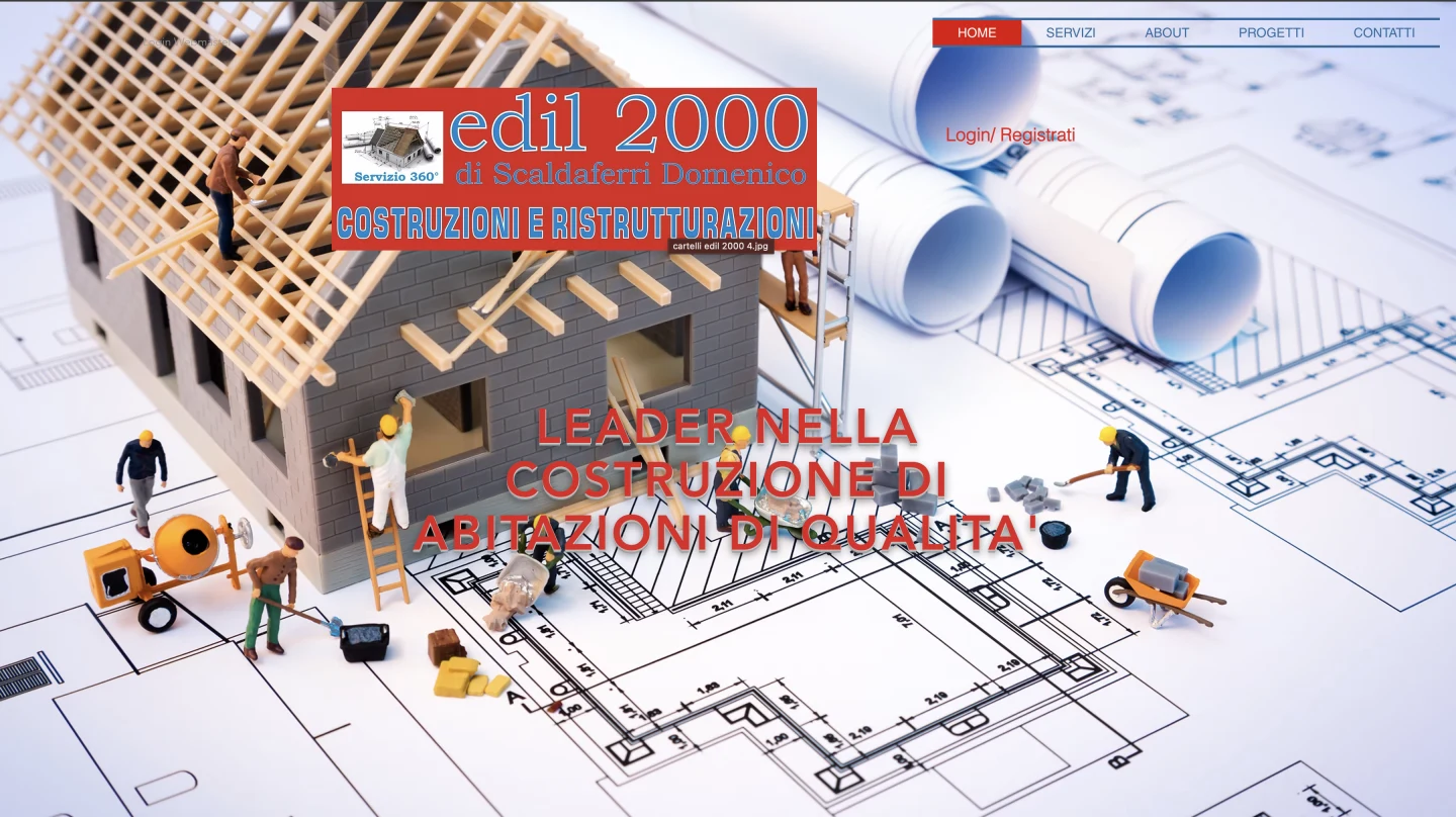 Homepage di Edil 2000, sito di un’impresa edile